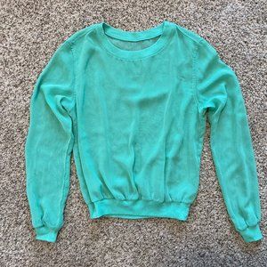 American Apparel Sheer Green Top, Size Small